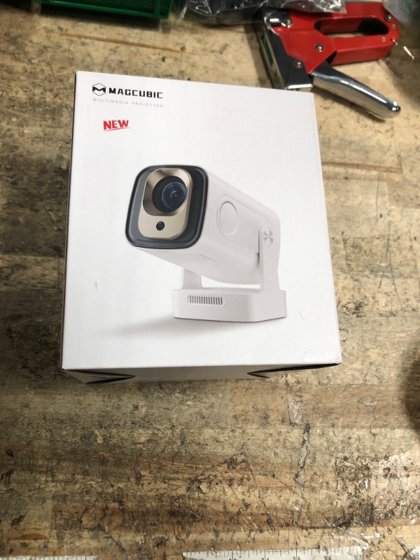 Photo 1 of ?Auto Focus&1080P?Magcubic Mini Smart Projector with 4K Support, Portable Projector with Wifi and Bluetooth, 5W Speaker, Built in Apps, Voice Control, Outdoor Movie Projector