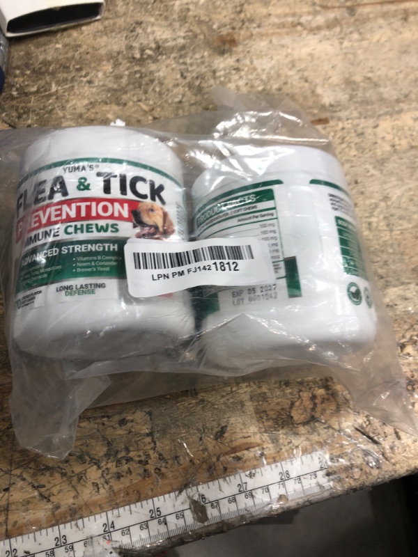 Photo 1 of (2 Pack) Flea and Tick Prevention for Dogs Chewables - Natural Dog Flea and Tick Treatment Chewable Supplement - Oral Pills - All Breeds & Ages - Soft Chews - Made in USA