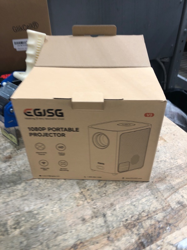 Photo 1 of [Electric Focus] Projector with WiFi and Bluetooth, 1080P Outdoor Movie Projector with Carry Bag, Portable Projector 4K with Zoom, Home Theater Projector UP to 300" for Phone/TV Stick/PC