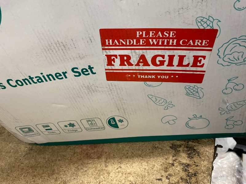 Photo 1 of 8 Pack 36oz Large Glass Meal Prep Containers with lids, Glass Food Storage Containers with Leak Proof Snap Lock Lids , Airtight Bento lunch Boxes, Kitchen Storage, Oven and Dishwasher Safe-Deep Blue