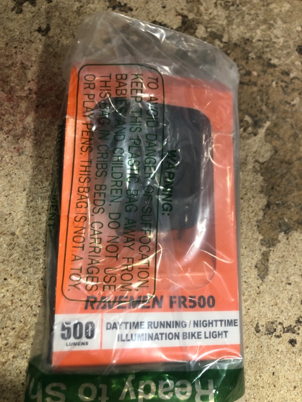 Photo 2 of RAVEMEN FR500 Bike Front Light for Night Daytime Riding, Compatible with Garmin/Wahoo Computers, 6 Modes, Auto On/Off, Side Visible, USB-C Rechargeable & Output Bicycle Headlight for Road Urban Biking
