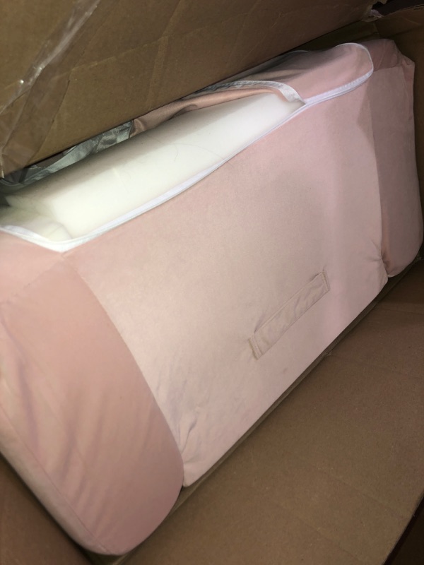 Photo 1 of ****************Zipper broken/torn**************
Tiny Land 2-in-1 Foldable Kids Couch with Pockets – Soft Thick Toddler Sofa, Lounger Couch, Convertible Kids Chair for Playroom, Bedroom or Living Room, Gift for Boys & Girls (Pink)