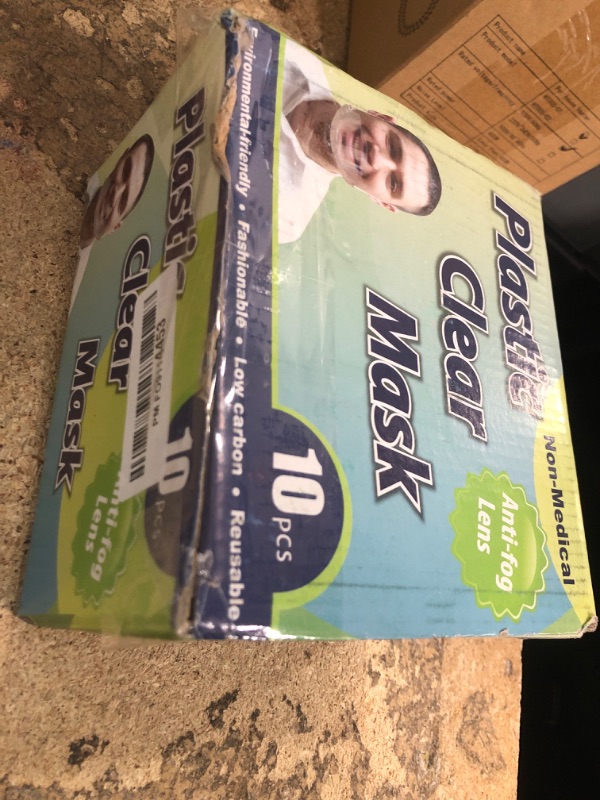 Photo 1 of 1 Box (10 Pieces) Face Shield Completely Transparent Spit Guard Mouth Shield Anti-Fog Reusable Face Covering Mask great for Events, Restaurants, Nail Salons, Food, Chef, Dentist, Spa and More