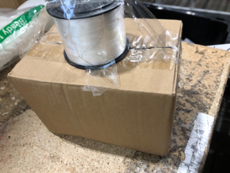 Photo 1 of 24 PCS Balloon Weights Metallic Anchor, Balloon Holder Heavy Weights with 1 Roll Iridescent Crimped Ribbon for Balloons Table Party Favor Birthday Decor(White)