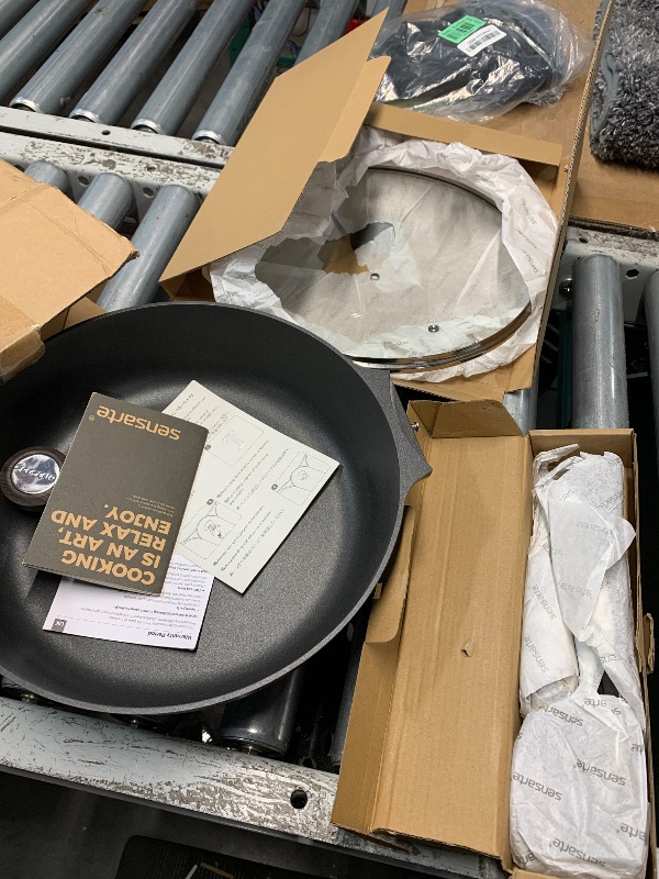 Photo 1 of ***(HEAVILY USED/ MINOR DAMAGE)***SENSARTE Nonstick Frying Pan Skillet with Lid, 12 Inch Large Deep Frying Pan, 5 Qt Non Stick Saute Pan with Cover, Induction Pan, Healthy Non Toxic Cooking Pan with Helper Handle, PFOA PFOS Free