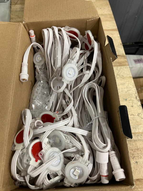 Photo 1 of ***(PARTS ONLY/ MISSING PARTS/ NON FUNCTIONAL)***Fussion 200ft Permanent Outdoor Lights for House, 2025 Smart RGB LED Outside Lights with APP Remote Control, IP67 Waterproof Eternity Eaves Lighting for Christmas, Halloween, Holiday, Party, Daily