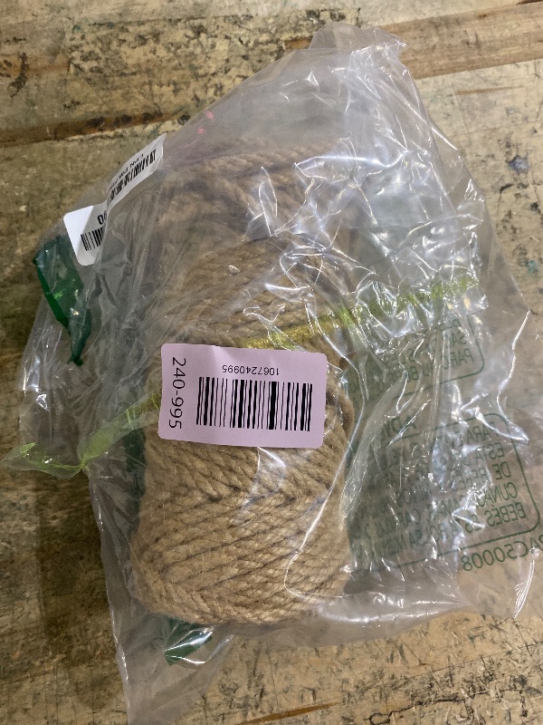 Photo 1 of 100 Feet 5mm Jute Twine, Heavy Duty Jute Rope, Natural Hemp Rope for DIY Arts Crafts, Gardening, Bundling?Home Decorating, Cat Scratching Post