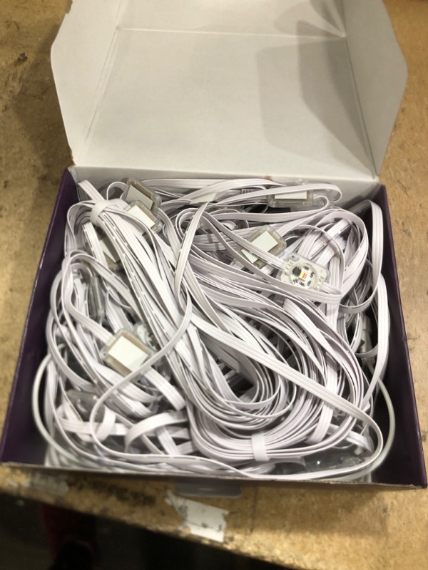 Photo 1 of **PARTS ONLY/SEE NOTES** POOFZY Permanent Outdoor Lights for House,200ft RGB+IC Smart Outdoor Decor, 50 Scene Modes,App/Remote Control,IP67 Waterproof,for Christmas,Halloween,Daily & Holiday Party Decor,House Roof Lighting