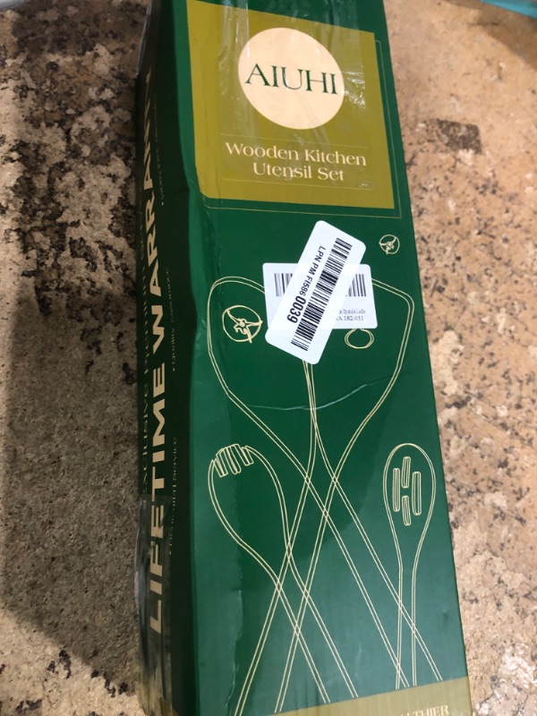 Photo 1 of 10 Pack Wooden Utensils for Cooking, Wood Utensil Set for Kitchen, Teak Wooden Spoon for Cooking, Non-Stick Spatula Ladle