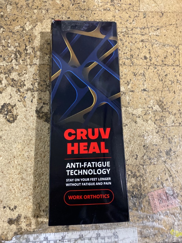 Photo 1 of (New) Work Orthotic Insoles - Anti Fatigue Medium Arch Support Shoe Insert Men Women - for Plantar Fasciitis Flat Feet Leg - Relieve Foot Pain - Work Boot Insoles Standing All Day (L, Blue Lines)