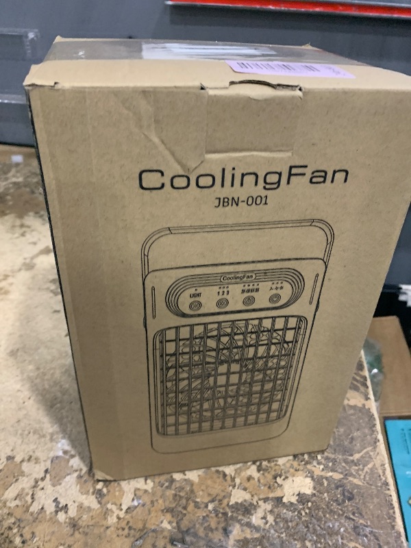 View 2 of **MISSING CHARGER**Small Portable Air Conditioner, LEAEYFE 3 Higher Speeds With 800ml Extra Large Water Tank, 120° Oscillating Mini Cooler Works Within 9 Feet, 2/8 Hour Timer,For Desk, Home, bed and Living Room