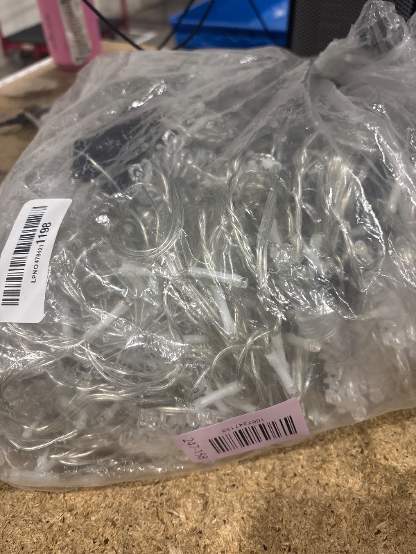 Photo 1 of 150 LED Christmas Icicle Lights with Snowflakes, Hanging Snowflake Light with 8 Modes, Connectable Warm White Icicle Lights for Outside, Roof, Window, Holiday Party Decor