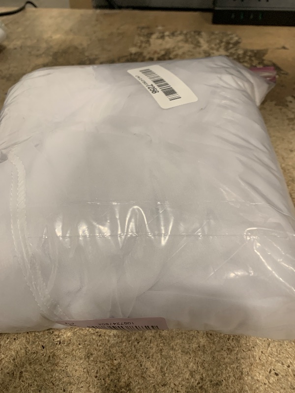 Photo 1 of 10×10ft White Tulle Backdrop Curtain with Lights String for Parites, Sheer Curtain Backdrop Drapes for Wedding Party Home Decorations