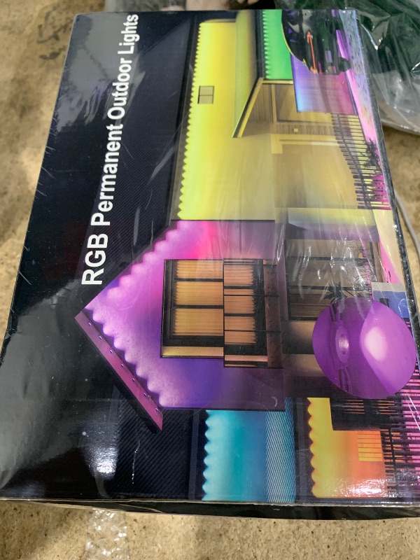 Photo 1 of **SEALED IN PLASTIC SEE PHOTOS***
Fussion 200ft Permanent Outdoor Lights for House, 2025 Smart RGB LED Outside Lights with APP Remote Control, IP67 Waterproof Eternity Eaves Lighting for Christmas, Halloween, Holiday, Party, Daily
