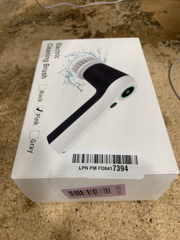 Photo 1 of **PINK*** 

PUFTEM Electric Spin Scrubber, Cordless Shower Scrubber with Battery Level Display, 2 Speeds Electric Scrubber for Cleaning with 6 Replaceable Heads, Cleaning Brush for Bathroom/Sink/Window (Pink)