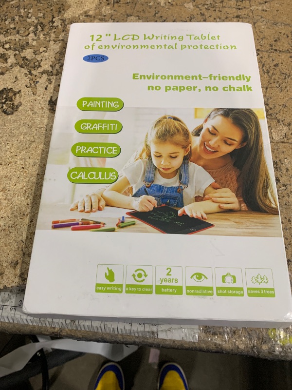 Photo 1 of [2 Pack] Genialba LCD Writing Tablet 12-Inch Colorful Doodle Board, Toddler Learning Educational Toys Gifts for 3-8 Years Old Girls and Boys, Electronic Drawing Pad for Kids (Black&White)