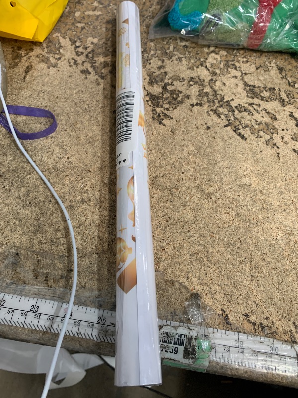 Photo 1 of 1 Sheet Christmas Window Stickers Golden Garland Window Clings for Glass Windows Bow Christmas Tree Snowflake Garland Clings Double Sided Winter Windows Clings for Home School Office Glass Party Decor