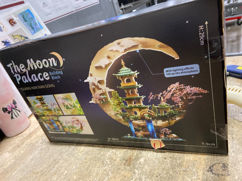 Photo 1 of ***BAG OPENED*** RUUQRUU 4288 PCS Cherry Blossom Tree Building Set for Adults Teens Chinese Moon Palace Architecture Model?Micro Japanese Sakura Tree House, Mini Cherry Bonsai Tree Bricks, Creative Gift for Kids 14+