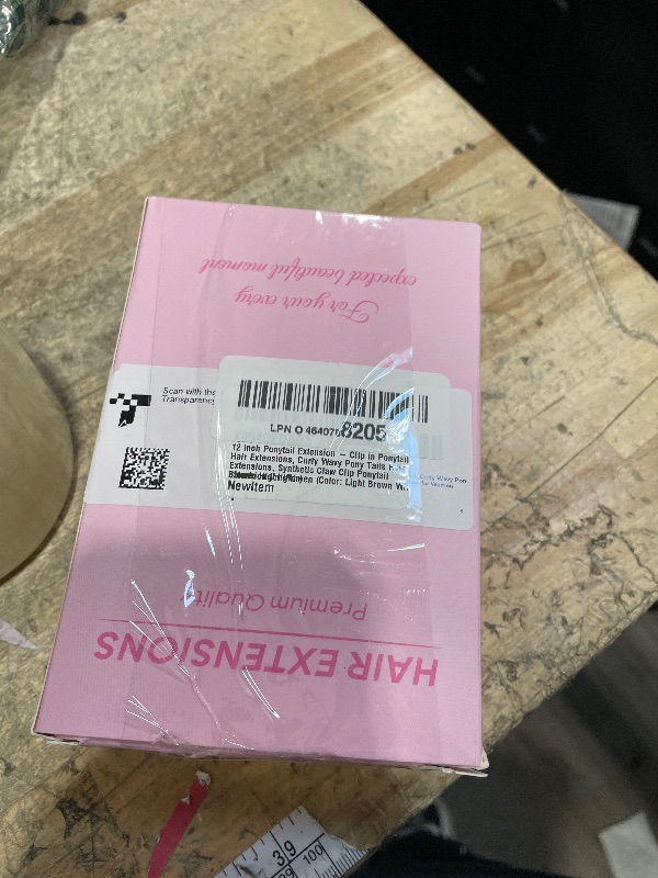 Photo 1 of 12 Inch Ponytail Extension - Clip in Ponytail Hair Extensions, Curly Wavy Pony Tails Hair Extensions, Synthetic Claw Clip Ponytail Extension for Women (Color: Light Brown With Blonde Highlights)