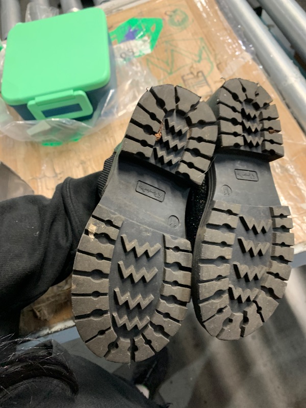 Photo 1 of ***(HEAVILY USED/ MINOR DAMAGE)***K KomForme Girls Glitter Ankle Boots Side Zipper Chelsea Booties Lug Sole (Toddler/Little Kids/Big Kids) SIZE 11