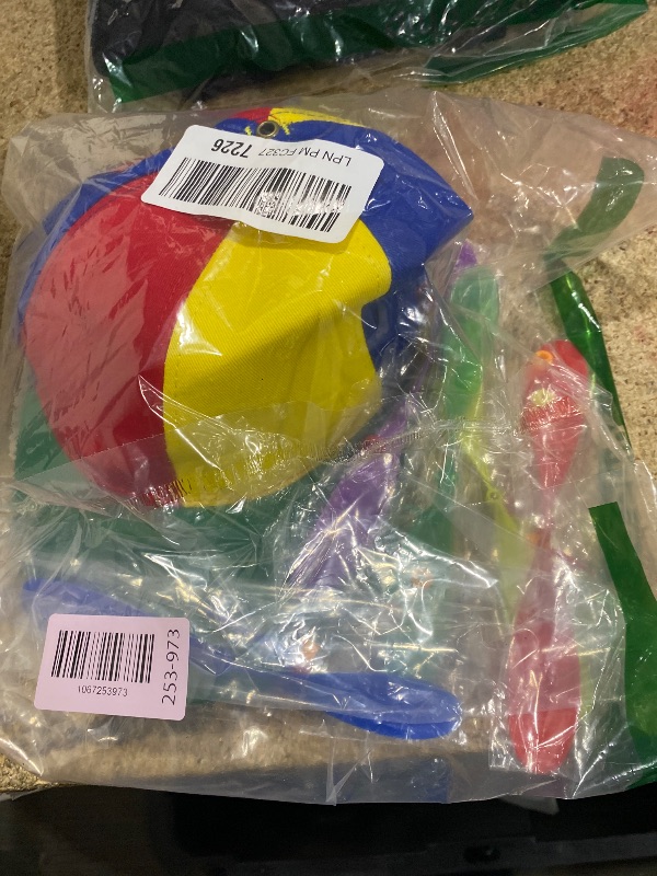 Photo 1 of 2 Pack Adult Hat Baseball Cap Brightly Rainbow Top Hat with 4 Replaceable Bamboo Dragonflies for Halloween(Green, Blue Brim)