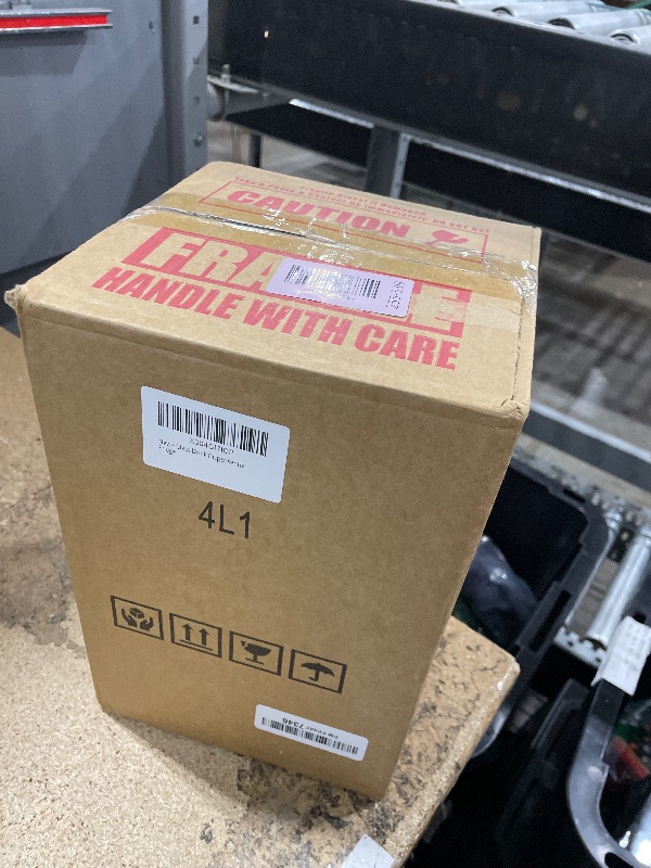 Photo 1 of 1 Gallon Glass Beverage Dispenser with Lid, Stainless Steel Spigot, Glass Drink Dispensers for Parties, Lemonade Dispenser With Ice Cylinder for Weddings, Party,Sun Tea Jar, Water Juice Dispensers