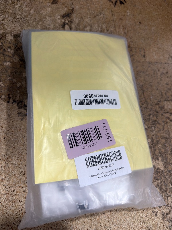 Photo 1 of (200Pcs)100pcs Translucent Plastic Bags/Bakery Bags with 100pcs Hand made Stickers for Cookie Cake Chocolate Candy Snack Wrapping Good for Bakery Party Supplies