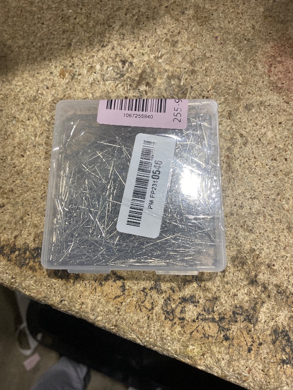 Photo 1 of 2000PCS Straight Pins for Crafts, Sewing Pins for Fabric Dressmaker Pins, Long 1 Inch Flat Head Pins for Quilting, Sewing, Jewelry DIY Fine Satin Pin