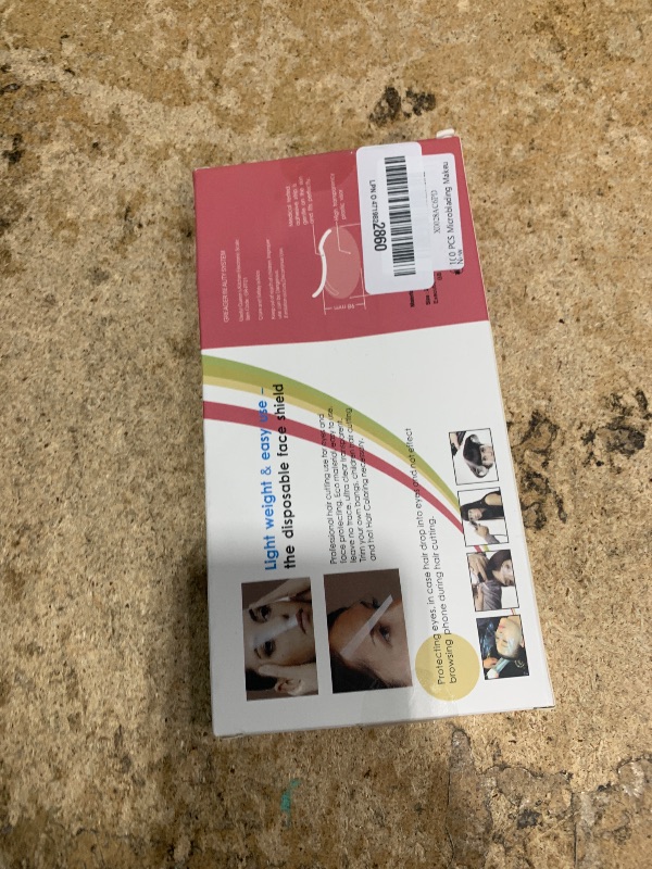 Photo 1 of 100 PCS Microblading Makeup Shower Face Shields Visors, Disposable Face Shields Masks for Hairspray Salon Supplies and Eyelash Extensions Eye Eyelid Surgery Aftercare