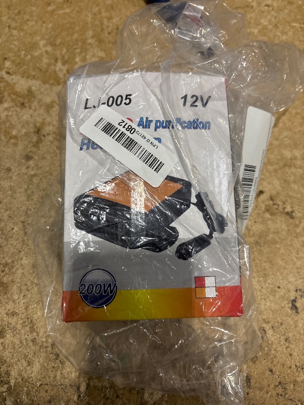 Photo 1 of 12V 200W Portable Car Heater,Fast Heating Defroster 2 in 1 Automobile Windshield Fast Heaters Car Heater That Plugs into Cigarette Lighter for Car, SUV, Trucks (Orange)