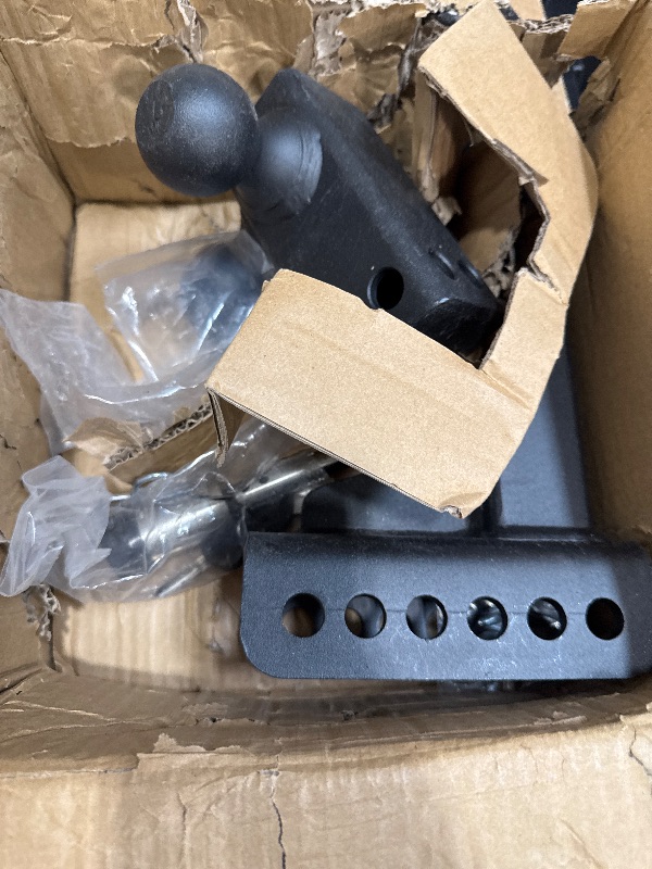 Photo 1 of **PARTS ONLY***METOWARE Adjustable Trailer Hitch, Drop Hitch Fits 2-Inch Receiver, Tow Hitch with 4-Inch Drop, 12,500 LBS, Tri-Ball (1-7/8", 2", 2-5/16") Trailer Hitch Receiver with Double Anti-Theft Pins Locks