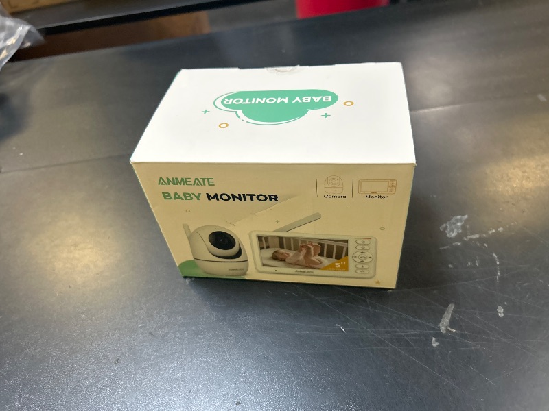 Photo 1 of ANMEATE 5" HD Video Baby Monitor with Camera and Audio - No WiFi, 48H Battery Life,720P Remote Pan Tilt Zoom, Two-Way Talk, Night Vision, Thermal Room Monitor, Lullabies & White Noise, 1000ft Range