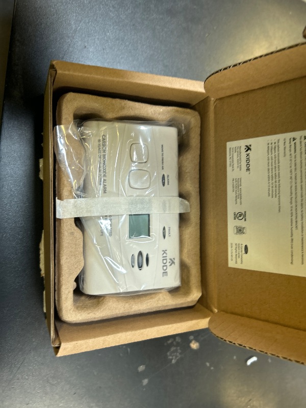 Photo 1 of Kidde Carbon Monoxide Detector, 10-Year Battery Powered, Digital Display, LED Status Indicators, 85 dB Alarm, 3rd Edition