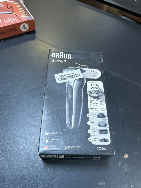 Photo 1 of Braun Series 7 7032cs Flex Electric Razor for Men, Wet & Dry, Electric Razor, Rechargeable, Cordless Foil Shaver with Beard Trimmer and Charging Stand, Silver