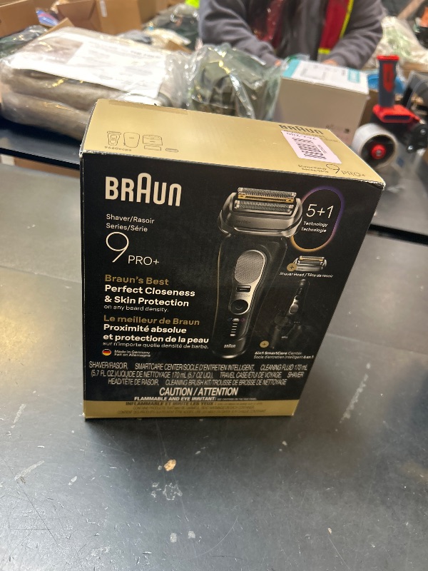 Photo 1 of Braun Series 9 PRO+ Electric Shaver, Pro SensoAdapt, 6in1 SmartCare Center, Wet & Dry Razor, 9660CCPS, Black