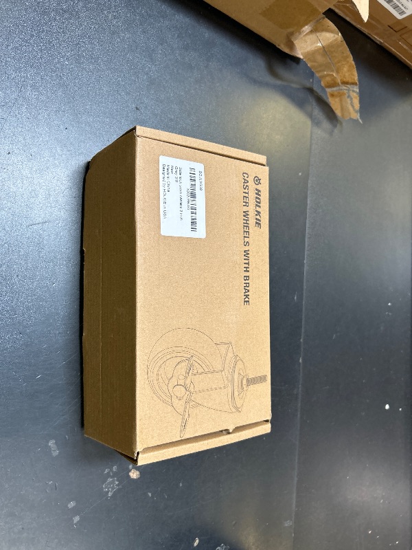 Photo 1 of HOLKIE Caster Wheels 3 inch Locking Casters Set of 4, Threaded Stem 3/8" -16 x 1-1/2" (Diameter 3/8", Length 1-1/2") Swivel Heavy Duty Castors Gray