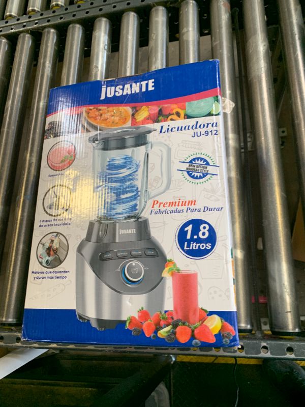 Photo 1 of JUSANTE Blender, Countertop Blender for Smoothies with 64 oz Glass Jar Kitchen, 1200 Watts High Speed Juicer Blender Ice Crusher for Shakes Frozen Drinks (Red)
