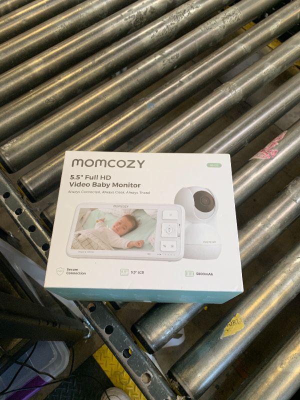 Photo 1 of Momcozy Video Baby Monitor, 5.5” 1080P Full HD Baby Monitor with Camera No WiFi, Infrared Night Vision, 5800mAh 120-hrs Battery, ECO, VOX, 2-Way Audio, 1640ft Range, Record and Rewind Locally, BM03
