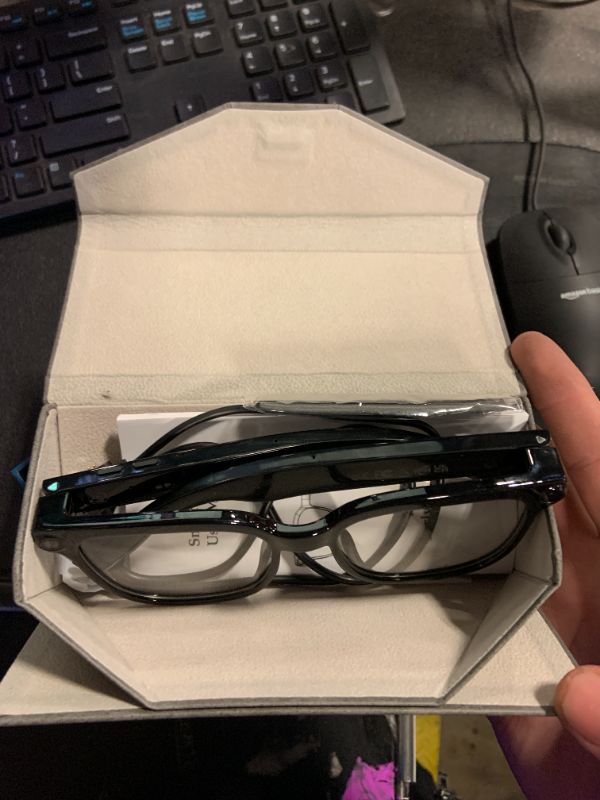 Photo 1 of EarlySincere 4K Camera Smart Glasses with ChatGPT AI, Blue Light Blocking Lenses + Extra Sunglasses, Live Translation & Bluetooth Audio, Hands-Free POV Video Recording Eyewear