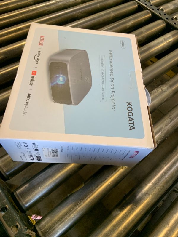 Photo 1 of [Short Throw/Built in Apps] Projector 4K with WiFi and Bluetooth, 2000ANSI TOF Auto Focus Keystone Smart Projector for Dolby Audio Home Theater Movie, Kogata Outdoor Projector Portable Ceiling Gray