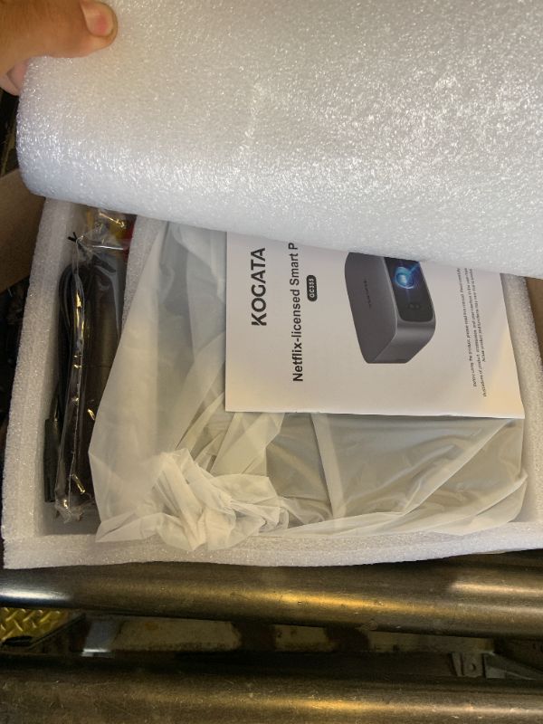 Photo 1 of [Short Throw/Built in Apps] Projector 4K with WiFi and Bluetooth, 2000ANSI TOF Auto Focus Keystone Smart Projector for Dolby Audio Home Theater Movie, Kogata Outdoor Projector Portable Ceiling Gray