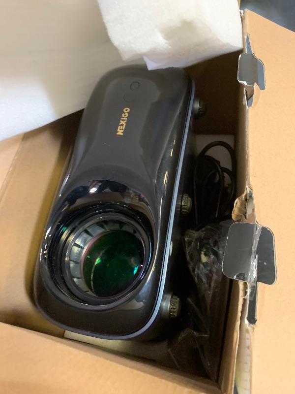 Photo 1 of NexiGo PJ40 Ultra Outdoor Projector, Compatible with Netflix/YouTube/Prime Video, 800 ANSI Lumens, AI Image Enhancement, Native 1080p Video Projector, 20W Speaker, Auto Keystone