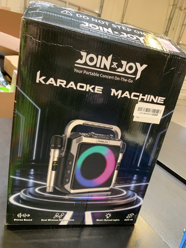 Photo 1 of Portable Karaoke Machine, with Wireless Microphones, Bluetooth Party Speaker with LED Lights, Loud Subwoofer, USB/AUX, Outdoor Karaoke Speaker for Adults & Kids, Home & Party