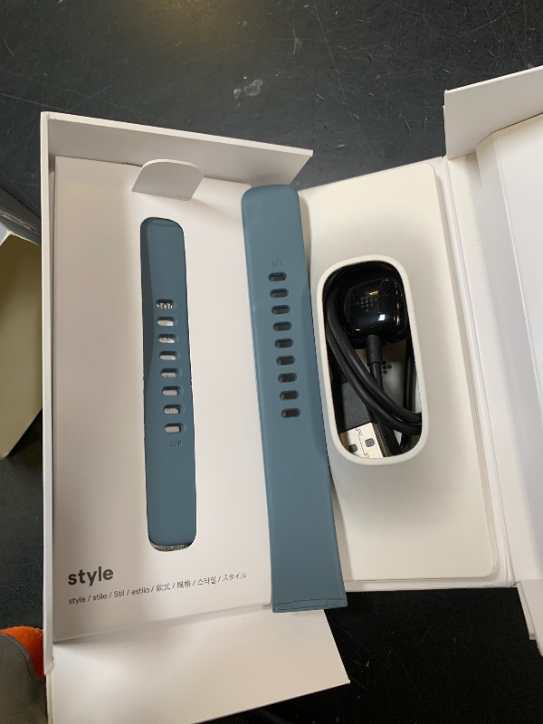 Photo 1 of Fitbit Versa 4 Fitness Smartwatch with Daily Readiness, GPS, 24/7 Heart Rate, 40+ Exercise Modes, Sleep Tracking and more, Waterfall Blue/Platinum, One Size (S & L Bands Included)