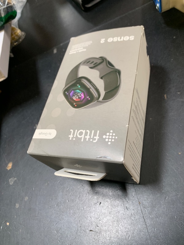 Photo 1 of Fitbit Sense 2 Advanced Health and Fitness Smartwatch with Tools to Manage Stress and Sleep, ECG App, SpO2, 24/7 Heart Rate and GPS, Shadow Grey/Graphite, One Size (S & L Bands Included)