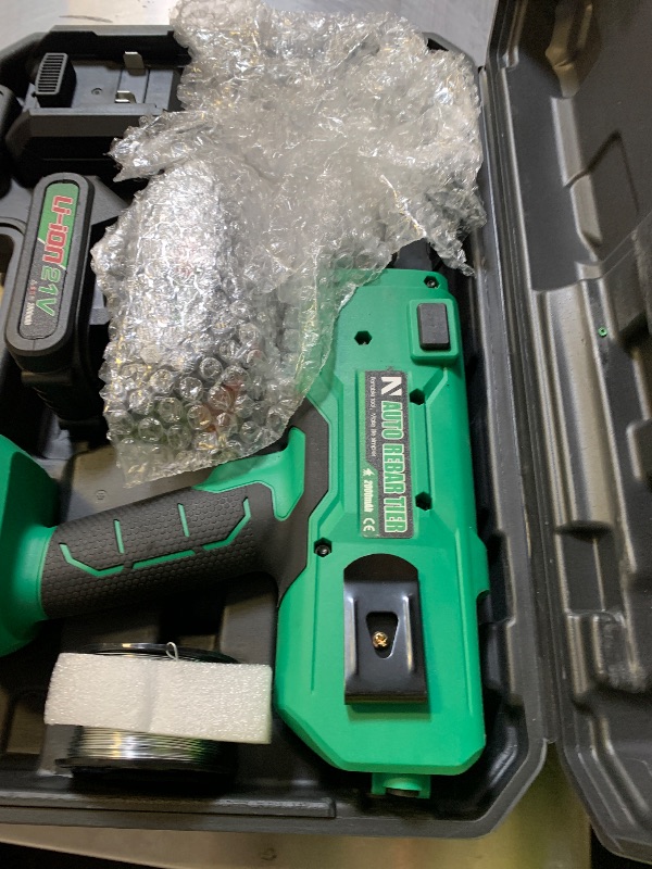 Photo 1 of NEWTRY Cordless Rebar Tying Gun with 2x2000mAh Batteries, Automatic Rebar Tier Tool for 0.3" to 1.33" (7-34mm) Steel Rebar, Portable Electric Rebar Tie Tool