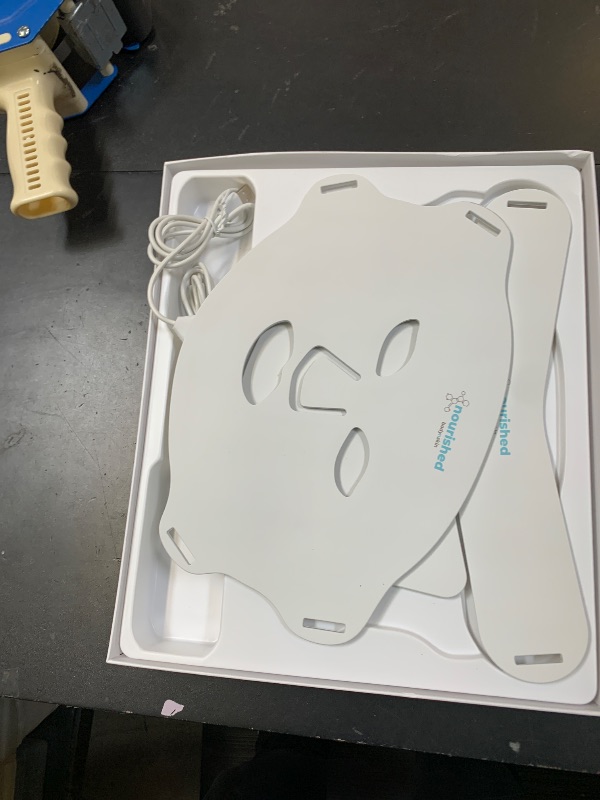 Photo 1 of Controller is missing-------------------------------------------Nourished Bodynskin 7 Colors LED Face and Neck Mask with Near-Infrared - Blue, Red Light Therapy for Face - 912 LEDs - Skincare Tool for Anti-Aging