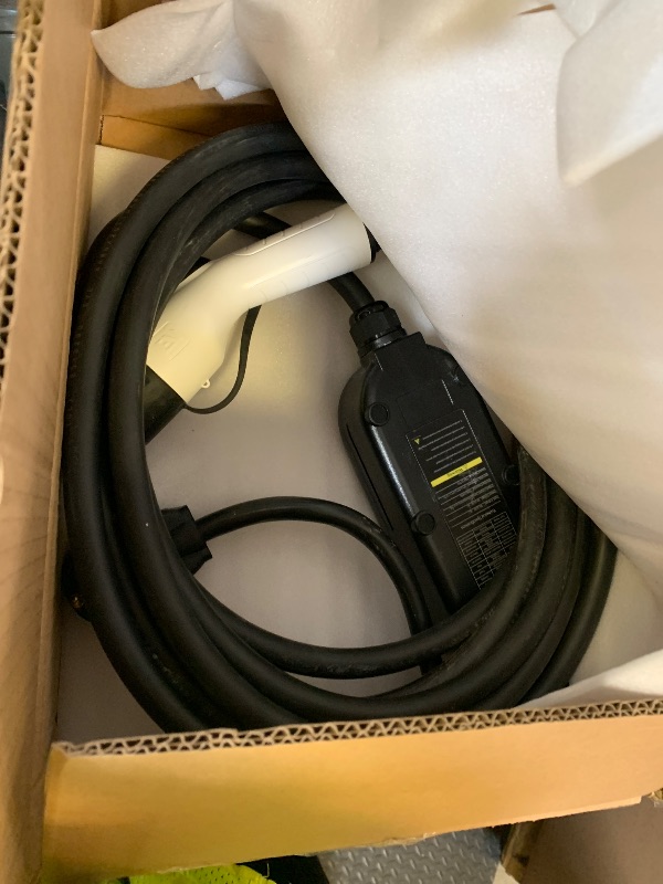 Photo 1 of Level 2 EV Charger, 50 Amp, 240V, NEMA 14-50P Plug, 25FT Portable Electric Vehicle Charger for SAE J1772 Cars, Adjustable Current & Delay Timer, Fast Charging and Convenient for Home Use and Road Trip