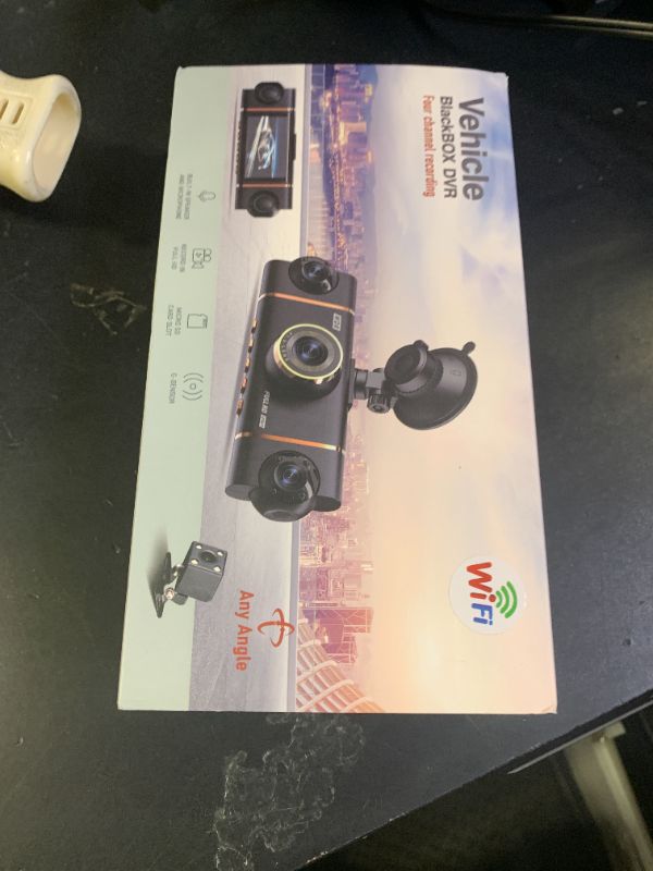 Photo 1 of 4 Channel Dash Cam 360° View Front Rear Inside & Left Right,4K+1080P*3 FHD Car Camera,5G WiFi & APP Control,8 IR Lamps Night Vision, G-Sensor, 24H Parking Mode, with a Free 64GB SD Card