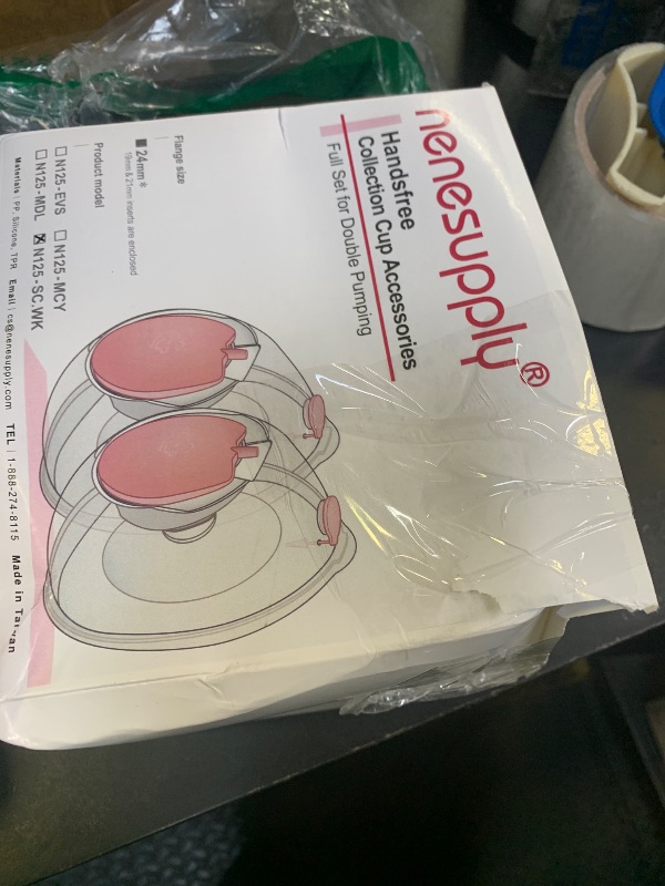 Photo 1 of Nenesupply Handsfree Wearable Breastmilk Collection Cara Cups Caracups Compatible with Spectra S1 S2 9 Plus Breast Pumps 24mm Silicone Flanges Replacement for Spectra Pump Parts 19 21mm Inserts